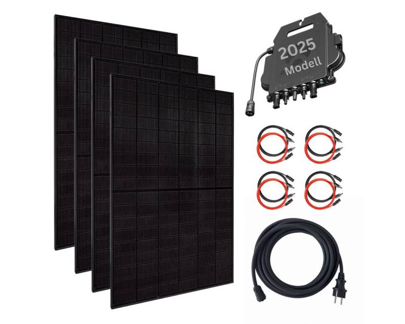 MyVoltaics Balkonkraftwerk MyBasic 1760+ Watt Solaranlage – Premium transparent Variante, 1760 W, bifaziale Module (bis zu +30% mehr Modulleistung), (Set, 5-St., 4 Solarmodule TopCON Technologie Bifazial Wechselrichter steckerfertig), versandkostenfreie Lieferung, Steckerfertig - einstecken. fertig. von MyVoltaics