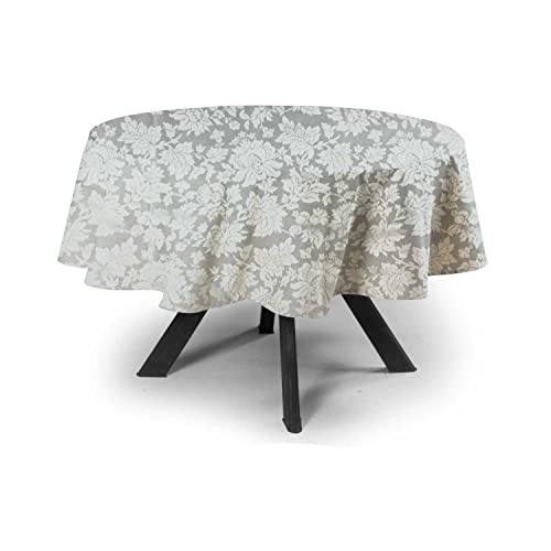 MyVorrei Runde Tischdecke, schmutzabweisend, Jacquard, aus Polyester, 100 % 200 x 200 cm MyVorrei Runde Tischdecke, schmutzabweisend, Jacquard, aus Polyester, 100 % 200 x 200 cm von MyVorrei