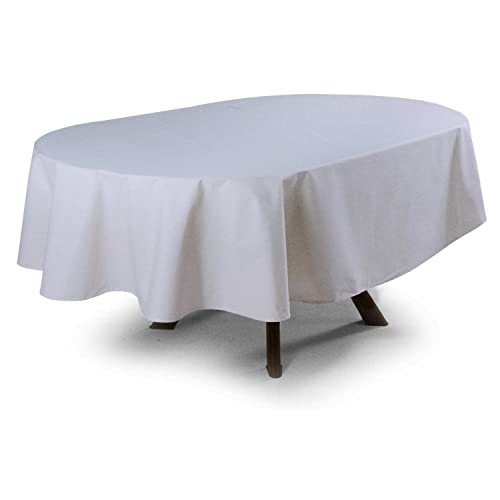 MyVorrei Tischdecke, oval, schmutzabweisend, einfarbig, Polyester, 100 % 180 x 270 cm von MyVorrei