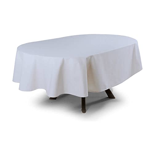 Ovale Tischdecke, schmutzabweisend, Leinen-Optik, 100 % Polyester, 180 x 220 cm Ovale Tischdecke, schmutzabweisend, Leinen-Optik, 100 % Polyester, 180 x 220 cm von MyVorrei