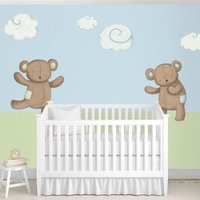 Vintage Teddybär & Wolken Wandsticker Für Babyzimmer von MyWallStickers