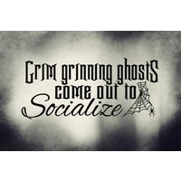Grim Grinning Ghosts Come Out To Socialize - Wandtattoo von MyWonderLife