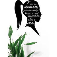 Phenomenal Woman 7 - Maya Angelou Vinyl Wandtattoo von MyWonderLife