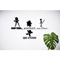 Steven Universe - Granat, Amethyst Und Perle... Steven Wandtattoo Aus Vinyl von MyWonderLife