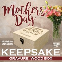 Individuell Gravierte Erinnerungsbox Für Den Muttertag, Memory Box, Für Sie, Ganz Besondere Personalisierte Geschenkbox in Drei Verschiedenen von MyWoodGift