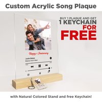 Personalisierte Musik Glas Plaque Geschenk Für Ihn, Sie Benutzerdefinierte Song Album Cover Fotorahmen Freund Paar Hochzeitstag von MyWoodGift