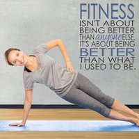 Better Than I Used To Be Workout Quote Art | Großer Motivationsaufkleber Wandbild Ideen Für Heimgymnastik, Fitnessstudios & Übungsstudios von MyWordyWalls