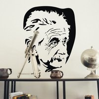 Einstein Gesicht Silhouette Große Wand Schablone Kunst | Wandtatko & Dekor Für Dein Schul Klassenzimmer, Lerngebiet Oder Überall Wo Du Inspiration von MyWordyWalls