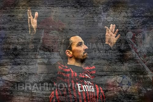 Myartstyle - BILDER Plakat, Leinwand Poster 60 x 40 cm Zlatan Ibrahimovic Sport Fußball Beste Spieler OHNE RAHMEN P-Sp-205-2 von Myartstyle