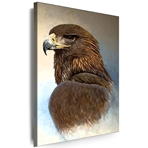 Myartstyle - Bilder Adler Eagle Vogel Tiere Natur 60 x 40 cm Leinwandbilder Xxl - 1 Teilige Wandbilder Kunstdrucke w-a-2054-7 von Myartstyle