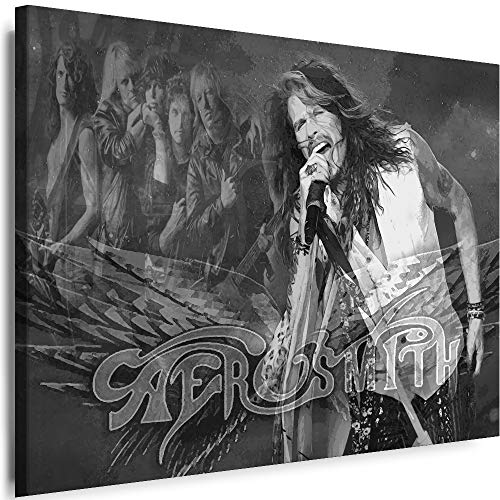 Myartstyle - Bilder Aerosmith Band 60 x 40 cm Leinwandbild XXL - Wandbild 1 Teilig - Gerahmter Kunstdruck Musik w-s-2059-19 von Myartstyle