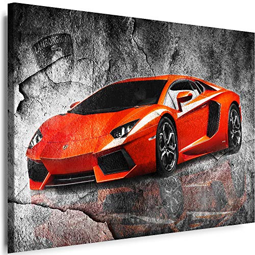 Myartstyle - Bilder Auto Lamborghini 120 x 80 cm Leinwandbilder XXL - 1 Teilige Wandbilder Sport Kunstdrucke w-a-2024-063 von Myartstyle