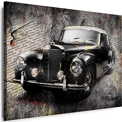 Myartstyle - Bilder Auto Mercedes Benz 300 100 x 70 cm Leinwandbilder XXL - 1 Teilige Wandbilder Oldtimer Kunstdrucke w-a-2024-59 von Myartstyle