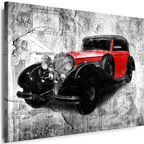 Myartstyle - Bilder Auto Mercedes Benz 60 x 40 cm Leinwandbilder XXL - 1 Teilige Wandbilder Oldtimer Kunstdrucke w-a-2024-5 von Myartstyle