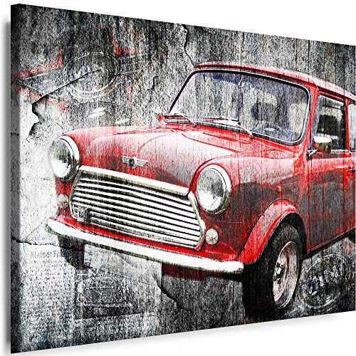 Myartstyle - Bilder Auto Mini Cooper 120 x 80 cm Leinwandbilder XXL - 1 Teilige Wandbilder Kunstdrucke w-a-2024-051 von Myartstyle