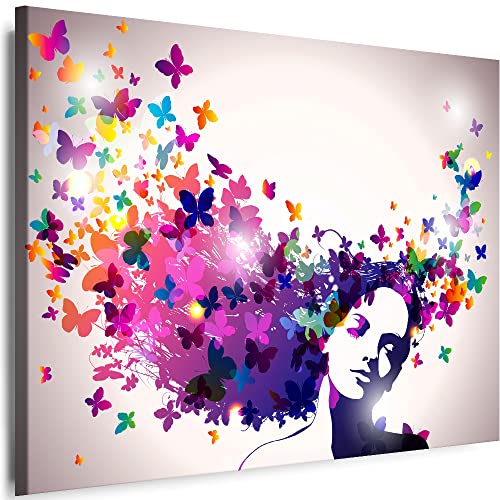 Myartstyle - Bilder Banksy Girl Butterfly Graffiti Street Art 80 x 60 cm Leinwandbilder Xxl - 1 Teilige Wandbilder Kunstdrucke w-a-2040-87 von Myartstyle