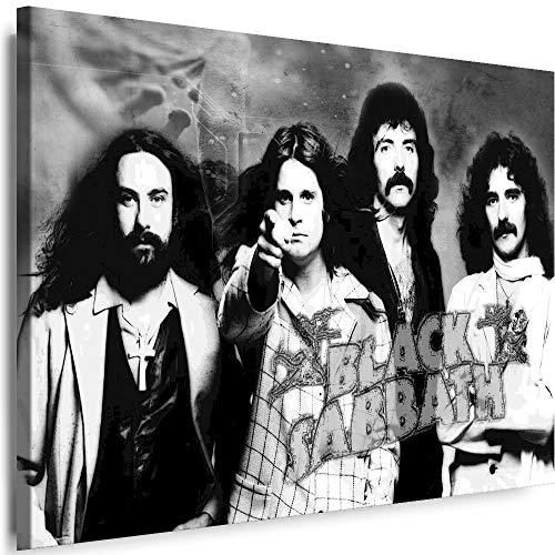 Myartstyle - Bilder Black Sabbath Band 70 x 50 cm Leinwandbild XXL - Wandbild 1 Teilig - Gerahmter Kunstdruck Musik w-s-2023-029 von Myartstyle