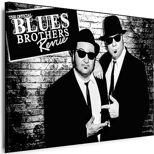 Myartstyle - Bilder Blues Brothers 120 x 80 cm Leinwandbilder Xxl - 1 Teilige Wandbilder Film Popular Movies Kunstdrucke w-P-2020-07 von Myartstyle
