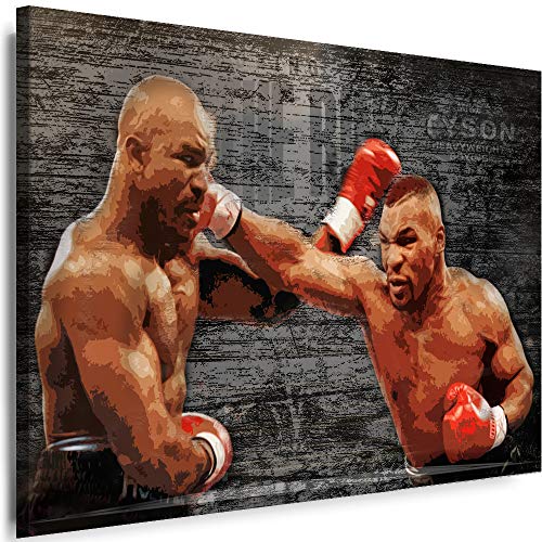 Myartstyle - Bilder Boxer Mike Tyson Sport 115 x 75 cm Leinwandbilder XXL - 1 Teilige Wandbilder Kunstdrucke w-a-2041-11 von Myartstyle