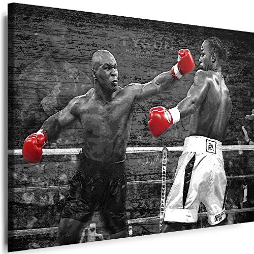 Myartstyle - Bilder Boxer Mike Tyson Sport 115 x 75 cm Leinwandbilder XXL - 1 Teilige Wandbilder Kunstdrucke w-a-2041-17 von Myartstyle