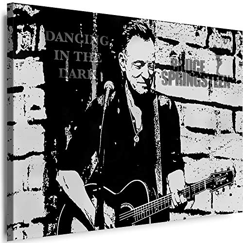 Myartstyle - Bilder Bruce Springsteen Band 100 x 70 cm Leinwandbild XXL - Wandbild 1 Teilig - Gerahmter Kunstdruck Musik w-s-2023-47 von Myartstyle