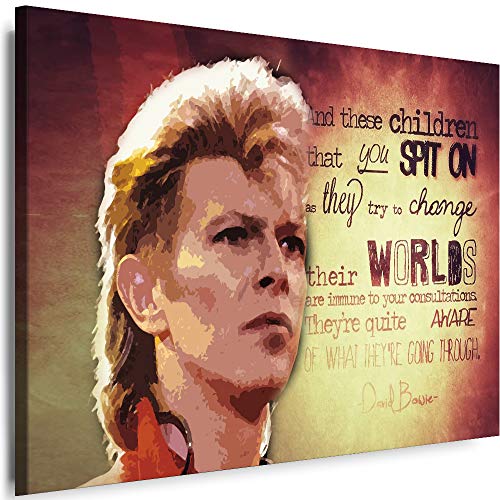 Myartstyle - Bilder David Bowie Band 115 x 75 cm Leinwandbild XXL - Wandbild 1 Teilig - Gerahmter Kunstdruck Musik w-s-2023-055 von Myartstyle