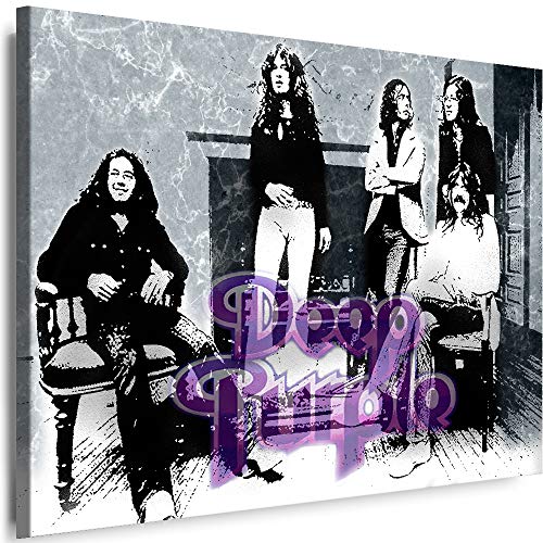 Myartstyle - Bilder Deep Purple Band 100 x 70 cm Leinwandbild XXL - Wandbild 1 Teilig - Gerahmter Kunstdruck Musik w-s-2023-67 von Myartstyle