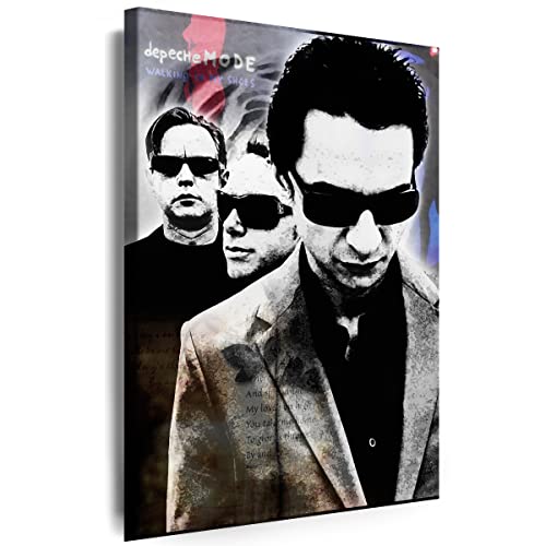 Myartstyle - Bilder Depeche Mode Band 70 x 50 cm Leinwandbild XXL - Wandbild 1 Teilig - Gerahmter Kunstdruck Musik w-s-2023-049 von Myartstyle