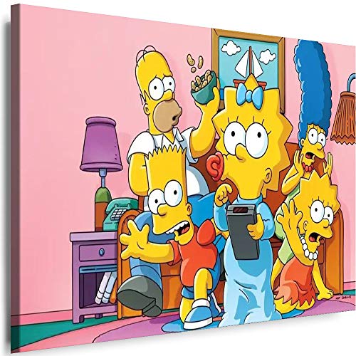 Myartstyle - Bilder Film Cartoons Tiere Kinder Simpsons 70 x 50 cm LeinWandBilder XXL - 1 Teilige WandBilder Art 3D Modern Kunstdrucke w-a-2042-134 von Myartstyle