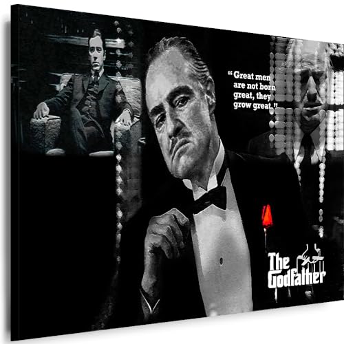 Myartstyle - Bilder Godfather 120 x 80 cm Leinwandbilder Xxl - 1 Teilige Wandbilder Film Popular Movies Kunstdrucke w-P-2020-043 von Myartstyle