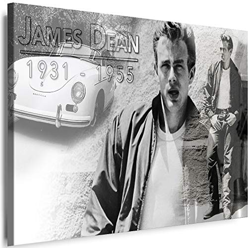 Myartstyle - Bilder James Dean 80 x 60 cm Leinwandbilder XXL - 1 Teilige Wandbilder Hollywood Legenden Film Kunstdrucke w-S-2020-34 von Myartstyle