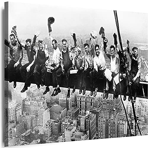 Myartstyle - Bilder Leinwand Skyline - New York Mittagspause 115 x 75 cm XXL - 1 Teilige WandBilder Art 3D Modern Kunstdrucke w-aB-20433-71 von Myartstyle