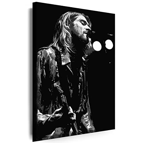 Myartstyle - Bilder Musik Nirvana Band Kurt Cobain Leinwandbild XXL - Wandbild (80 x 120 cm) von Myartstyle