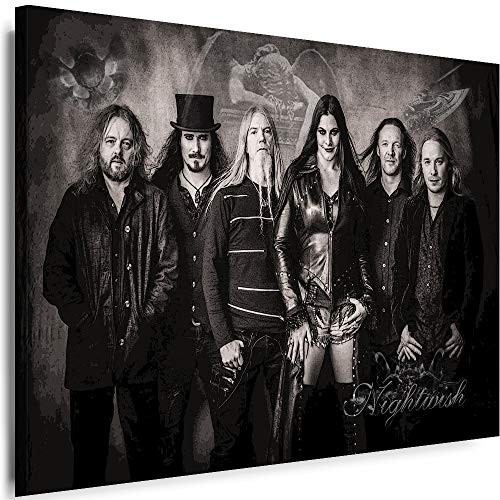 Myartstyle - Bilder Nightwish Band 100 x 70 cm Leinwandbild XXL - Wandbild 1 Teilig - Gerahmter Kunstdruck Musik w-s-2023-159 von Myartstyle