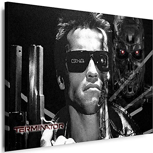 Myartstyle - Bilder Terminator 120 x 80 cm Leinwandbilder XXL - 1 Teilige Wandbilder Film Popular Movies Kunstdrucke w-P-2020-039 von Myartstyle