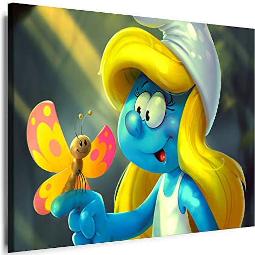 Myartstyle WANDBILDER Film Cartoons Schlumpf Smurfs Disney LEINWAND BILDER XXL KUNSTDRUCKE (120 x 80 cm) von Myartstyle