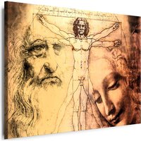 Leinwand Bilder Werke Von Leonardo Da Vinci Vitruvian Man Kunstdruck Wandbilder von Myartstyle24