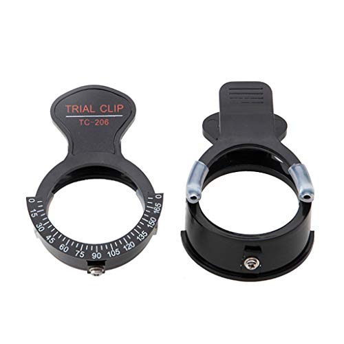 1 Set Trial Optical Lens Piece Clip Frame Trial Lenses Optometry Frame Accurate Clear 0°-165° Scale Adjustable Manually and The Angle Can Be Adjusted Manually. von Myazs
