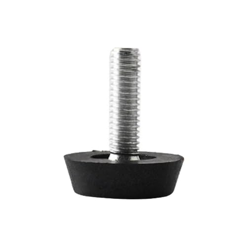 Myazs 10 Stück höhenverstellbare Nivellierung Stuhlbein Füße Möbel Matte Schraubsockel Sofa Bett Schrank Tisch Bodenschutz Möbel Matte Schrauben Fußpolster aus Kunststoff und Metall, rund, Schwarz von Myazs