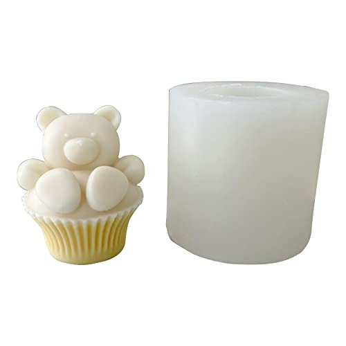 3D-Silikon-Muffinförmchen, Bärenform für handgefertigte Kerzen, Silikonformen, Bastelbedarf, Geschenk, Silikonformen für die Herstellung von Myazs