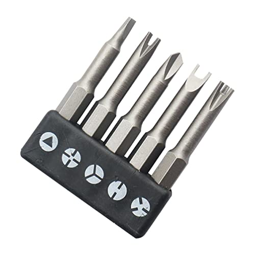 5 Stück Spezial-Förmige Schraubendreher Set 50mm U-Form Y-Typ Innen Kreuz Dreipunkt Schraubendreher Bit Werkzeug Bohrer Schraubendreher Bit Set Bohrer von Myazs