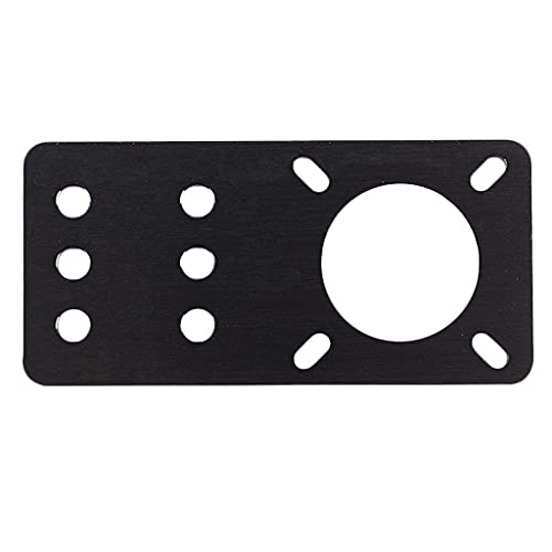 Nema17 Aluminiumlegierung Schrittmotorhalterung Flache Halterung Schrittmotor Montageplatte Linear-3D Drucker Zubehör (Schwarz) Schrittmotor Mount Kit Nema 17 Halterungsplatte von Myazs