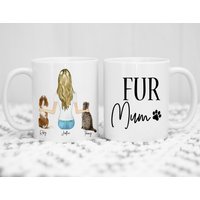 Haustier-Tasse - Fell-Mum-Tasse Hunde-Mama Katzen-Mama von Mybebecadum