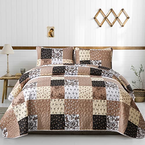 Mybedsoul Bettwäsche-Set für King-Size-Betten, 3-teilig, Foral-Patchwork, wendbar, für alle Jahreszeiten, weiche Mikrofaser, Bettbezug-Set, King-Size-Bett, 228,6 x 264,2 cm, Schwarz/Weiß Mybedsoul Bettwäsche-Set für King-Size-Betten, 3-teilig, Foral-Patchwork, wendbar, für alle Jahreszeiten, weiche Mikrofaser, Bettbezug-Set, King-Size-Bett, 228,6 x 264,2 cm, Schwarz/Weiß von Mybedsoul