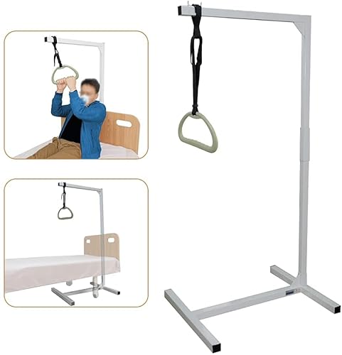 Trapeze Bar für Bett Mobilitätshilfen Transfer Griff Bett Schiene Handicap Pull Up Assist Bett Grab Bar Stand Up für ältere Menschen Overhead Trapeze Bar Krankenhaus Bett Leiter Adaptive Devicestube von Mybow