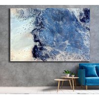 Abstrakte Tinte Blau Weiß Flüssig Marmor Bedruckte Leinwand Wand Wandbild Geschenk Neue Heimat Kunst Dekor Gerahmt Bild Malerei Kunstwerk von Mycanvasesuk