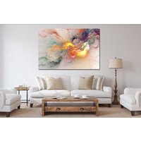 Abstrakte Wolke Bunt Beige Gelb Flüssigkeit Marmor Gedruckt Leinwand Wandbild Geschenk Neues Zuhause Wand Kunst Dekor Gerahmt Bild Malerei Kunstwerk von Mycanvasesuk