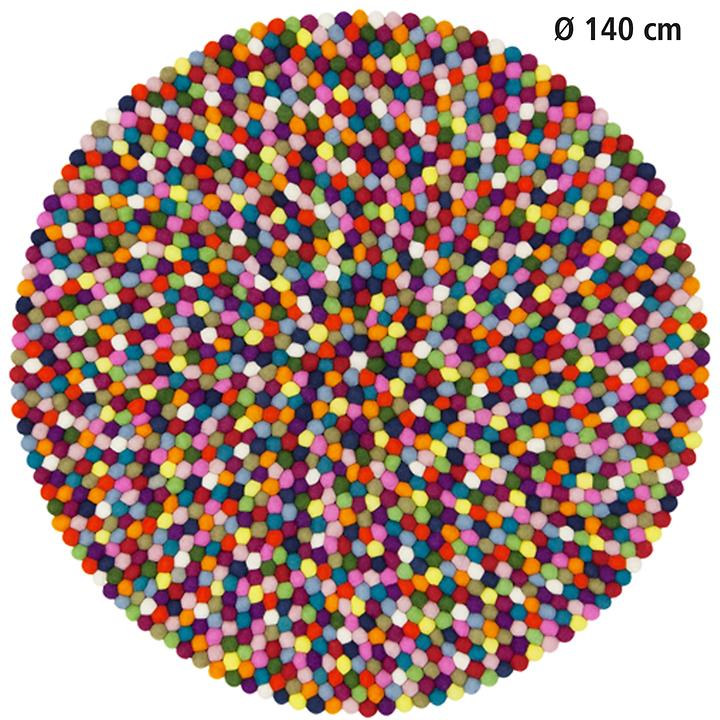 Design-Filzkugel-Teppich 'Lotte' 140 cm DIREKTVERSAND von Myfelt