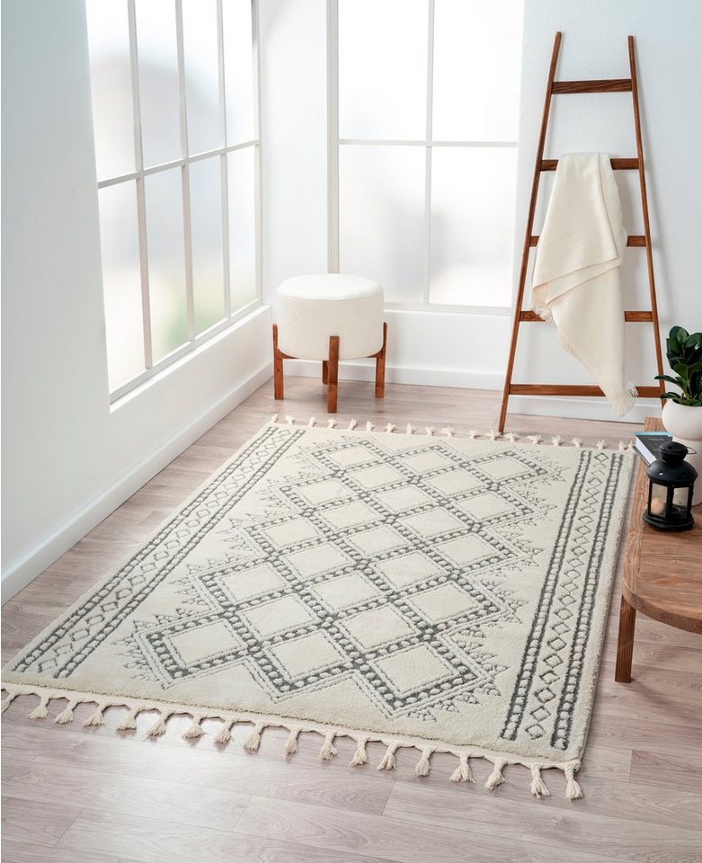 Hochflor-Teppich Moroccan Tradition, Myflair Möbel & Accessoires, rechteckig, Höhe: 24 mm, modern, marokkanisches Design, flauschig weich durch Hochflor von Myflair Möbel & Accessoires