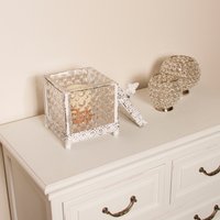 Myflair Möbel & Accessoires Aufbewahrungsbox "Leyla, weiß", aus Metall & Glas, mit Deckel von Myflair Möbel & Accessoires